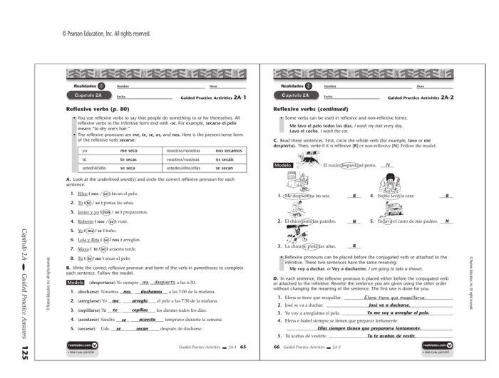 Realidades 2 capitulo 1a-1 answers