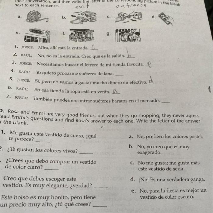 Realidades 2 capitulo 1a-1 answers