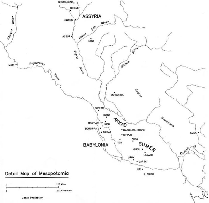 Mesopotamia map activity answer key