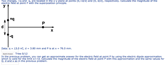 Arranged follows charges coordinate point system two transcriptions