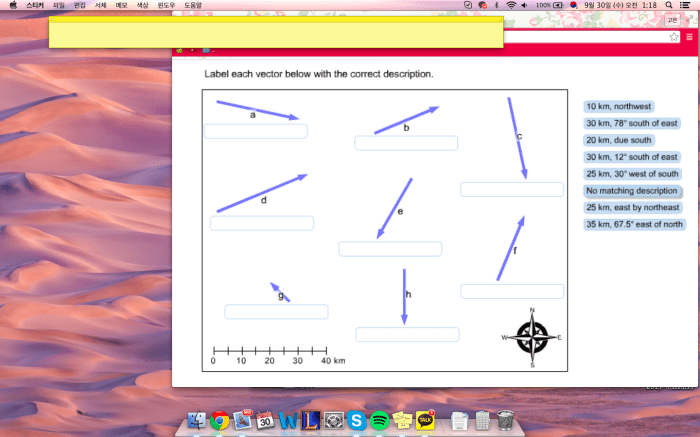 Label each vector with the correct description